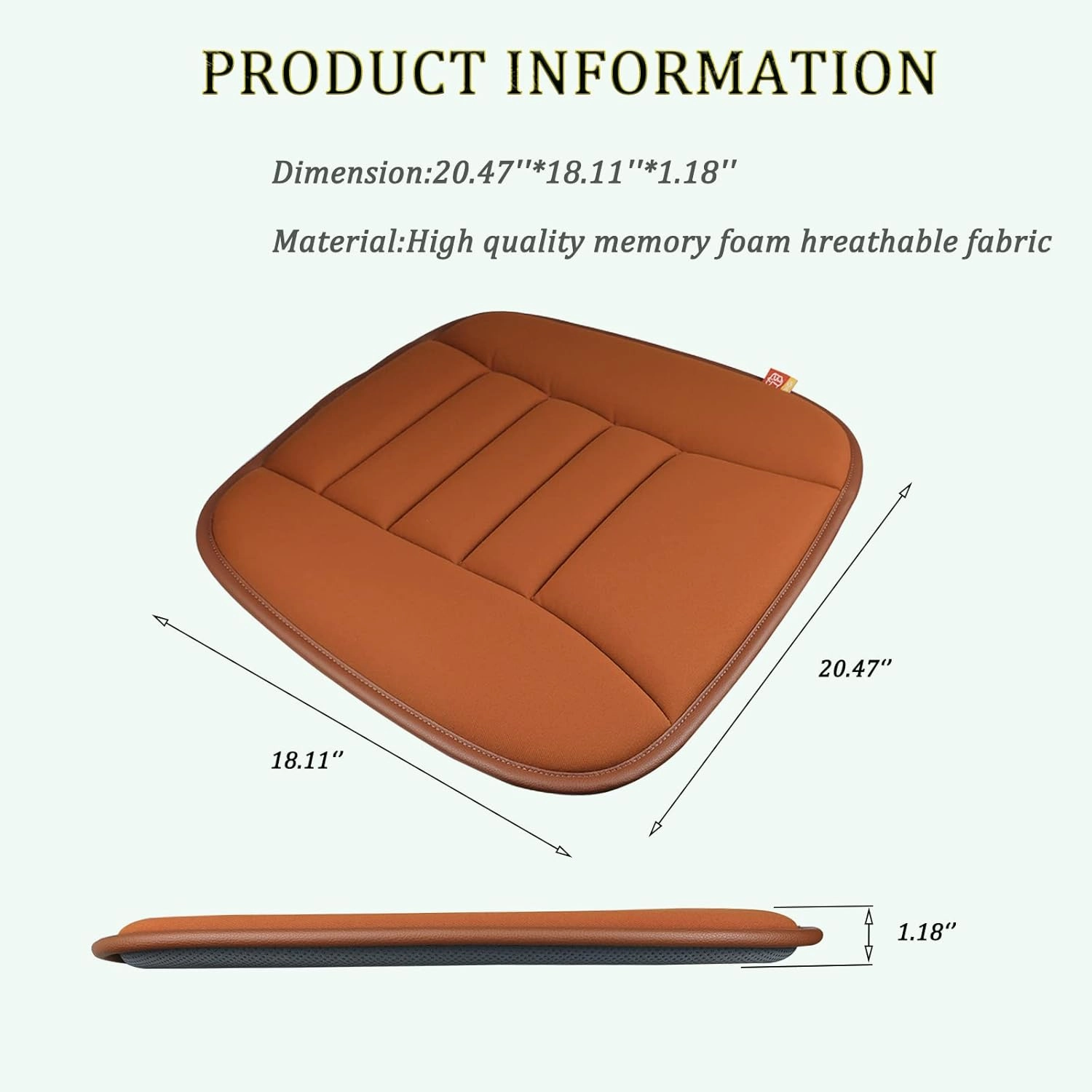 Car Seat Cushion Pad for Driving Seat Cushions for Office Chairs/Truck Memory Foam Seat Cushion Comfortable and Durable,Coffee