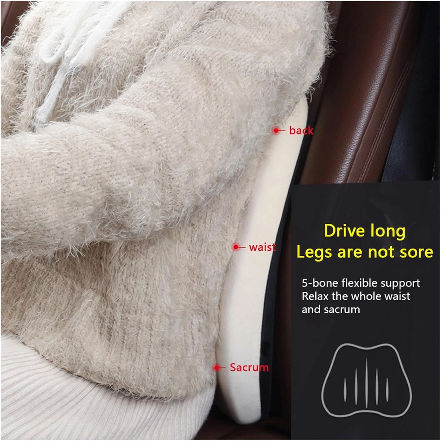 Car Seat Headrest Pillow Auto Neck Rest Head Full Support Slow Rebound Breathable Guard Lumbar Pillow Compatible with Car Accessories(1pcs neck pillow), aQuFengGan234