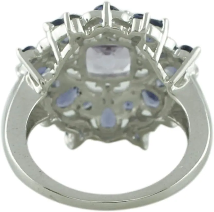 Carillon Certified Pink Amethyst Cushion Shape Natural Earth Mined Gemstone 925 Sterling Silver Ring Anniversary Jewelry for Women & Men