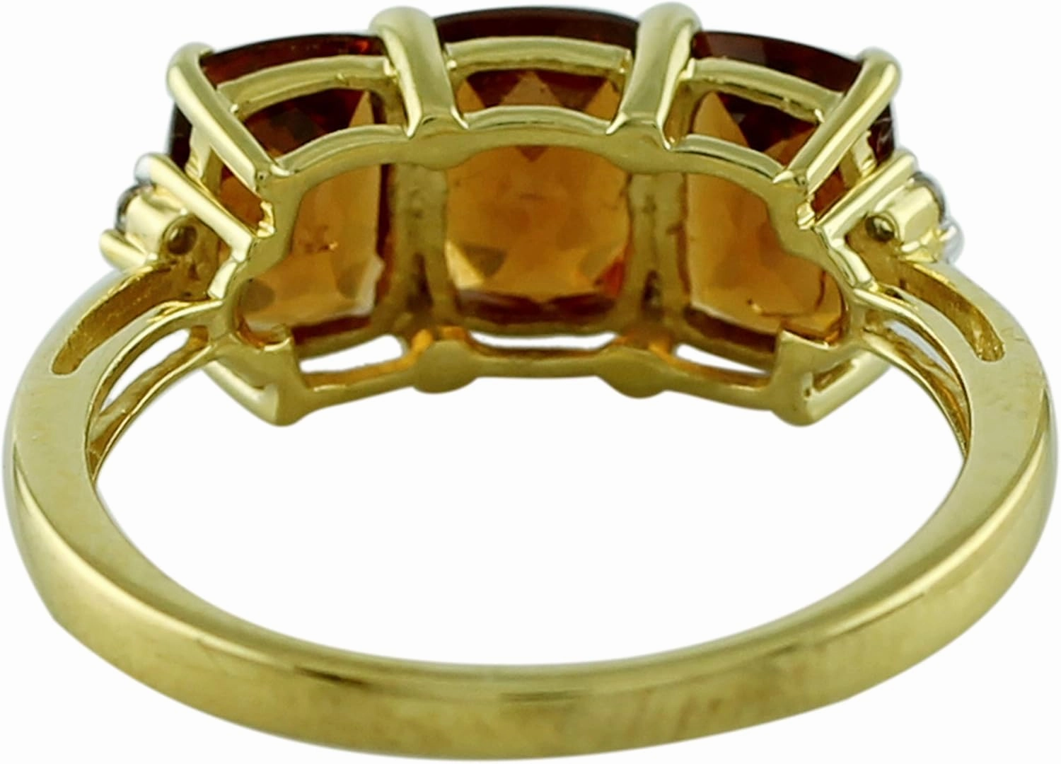 Carillon Stunning Hessonite Garnet Cushion Shape 5X7MM Natural Earth Mined Gemstone 925 Sterling Silver Ring Wedding Jewelry (Yellow Gold Plated) for Women & Men