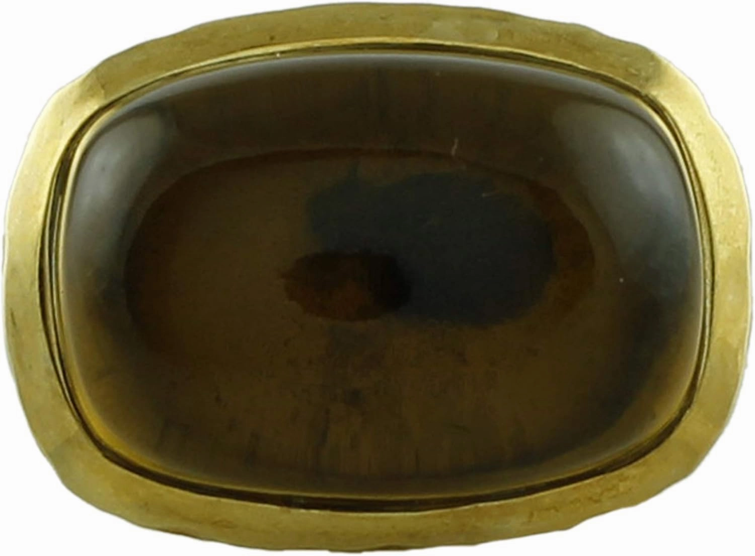Carillon Whisky Quartz Cushion Shape 27.88 Carat Natural Earth Mined Gemstone 925 Sterling Silver Ring Unique Jewelry (Yellow Gold Plated) for Women & Men