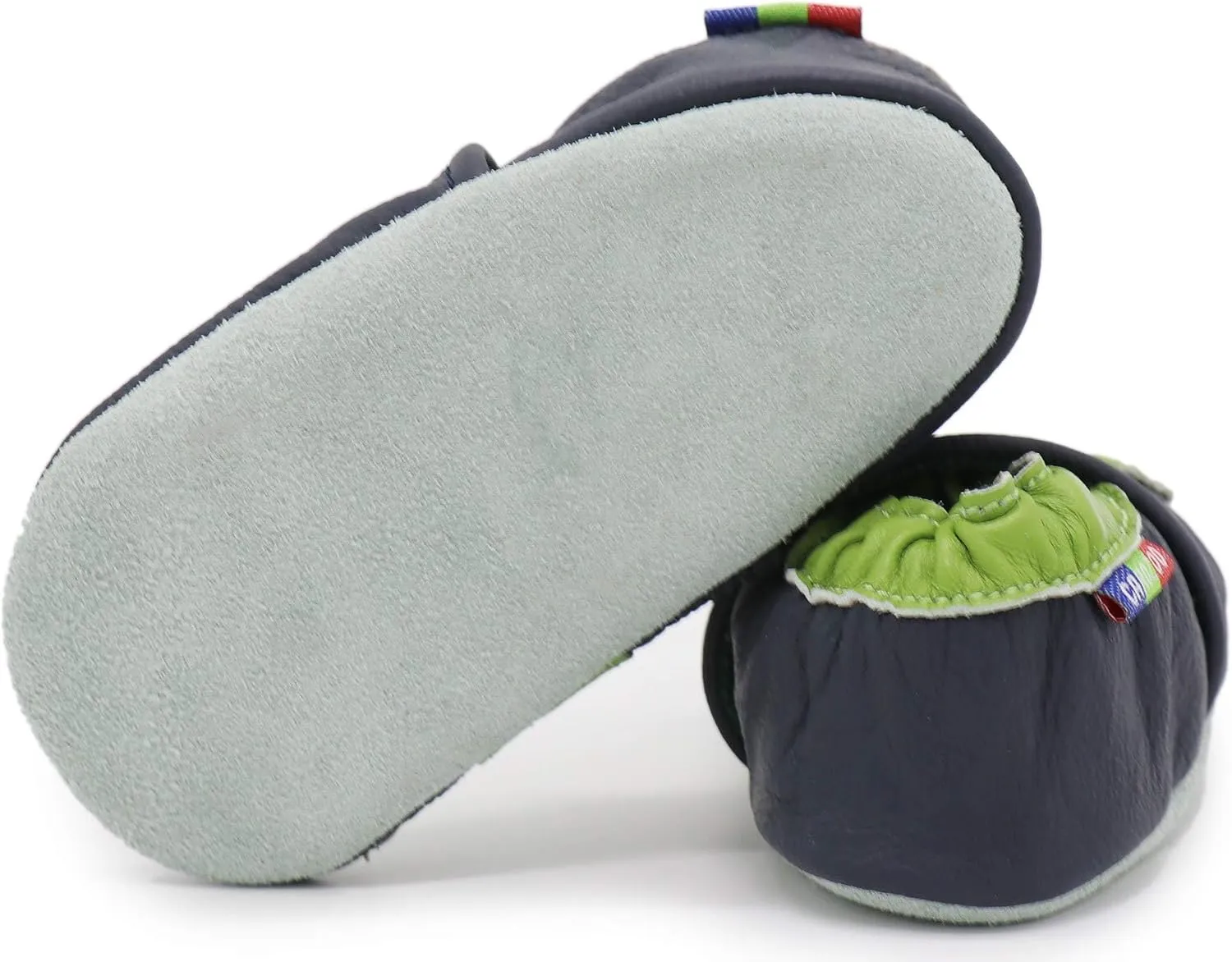 Carozoo Boys Girls Slippers Leather Soft Sole Indoor Shoes Socks Car Truck Dragon Shark Flowers 6-7 Years and 7-8 Years