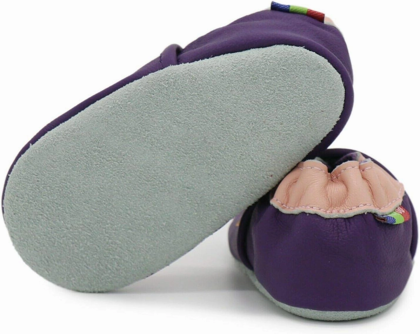 Carozoo Boys Girls Slippers Leather Soft Sole Indoor Shoes Socks Car Truck Dragon Shark Flowers 6-7 Years and 7-8 Years