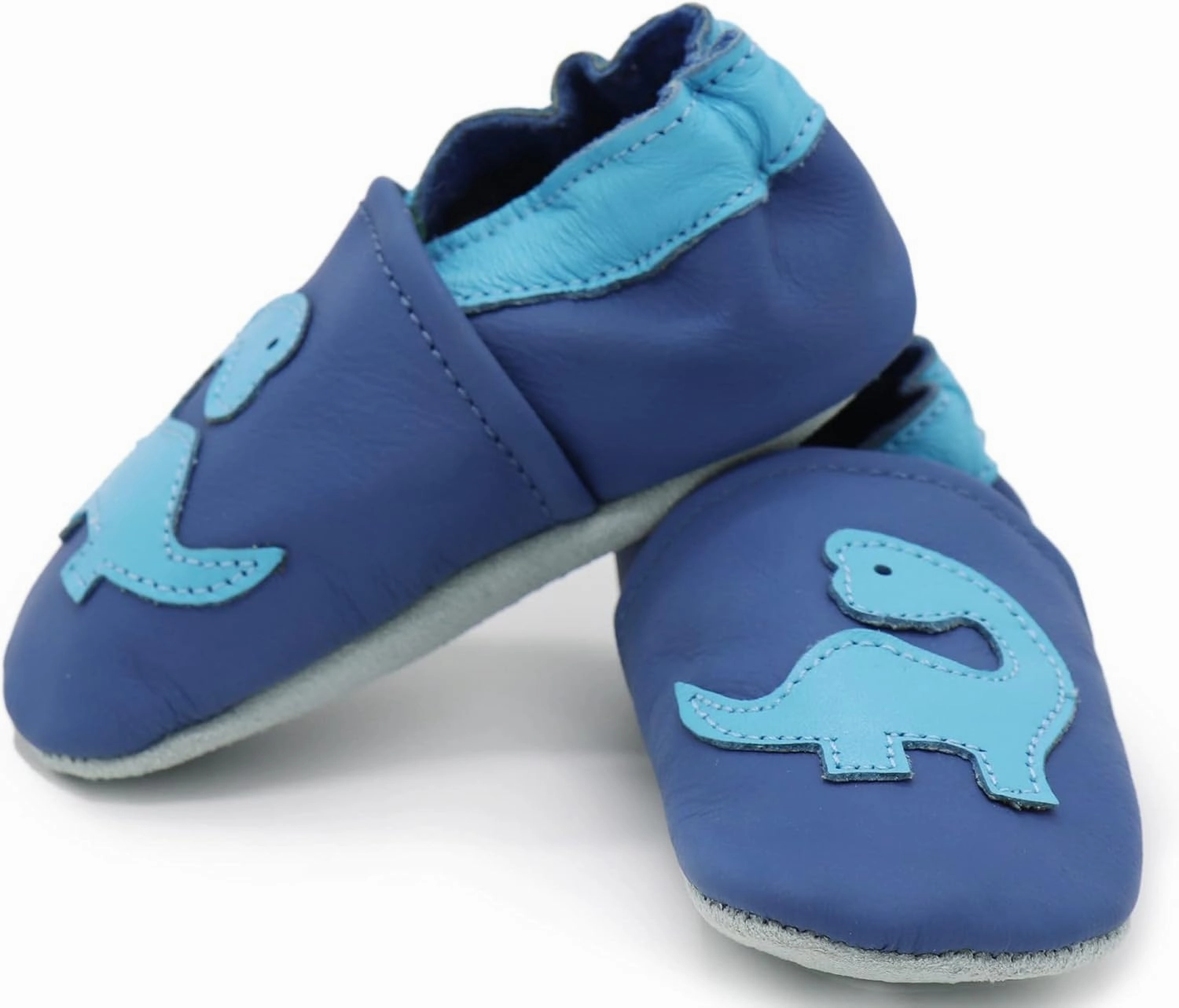 Carozoo Boys Girls Slippers Leather Soft Sole Indoor Shoes Socks Car Truck Dragon Shark Flowers 6-7 Years and 7-8 Years