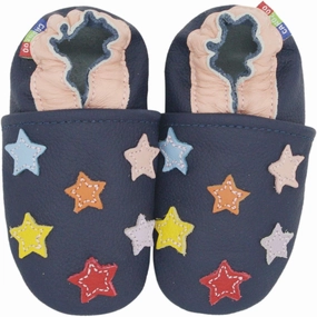 Carozoo Boys Girls Slippers Leather Soft Sole Indoor Shoes Socks Car Truck Dragon Shark Flowers 6-7 Years and 7-8 Years