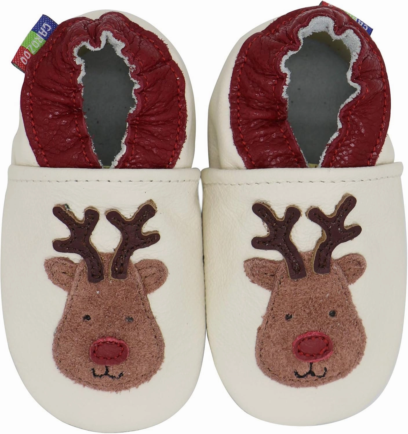 Carozoo Boys Girls Slippers Leather Soft Sole Indoor Shoes Socks Car Truck Dragon Shark Flowers 6-7 Years and 7-8 Years