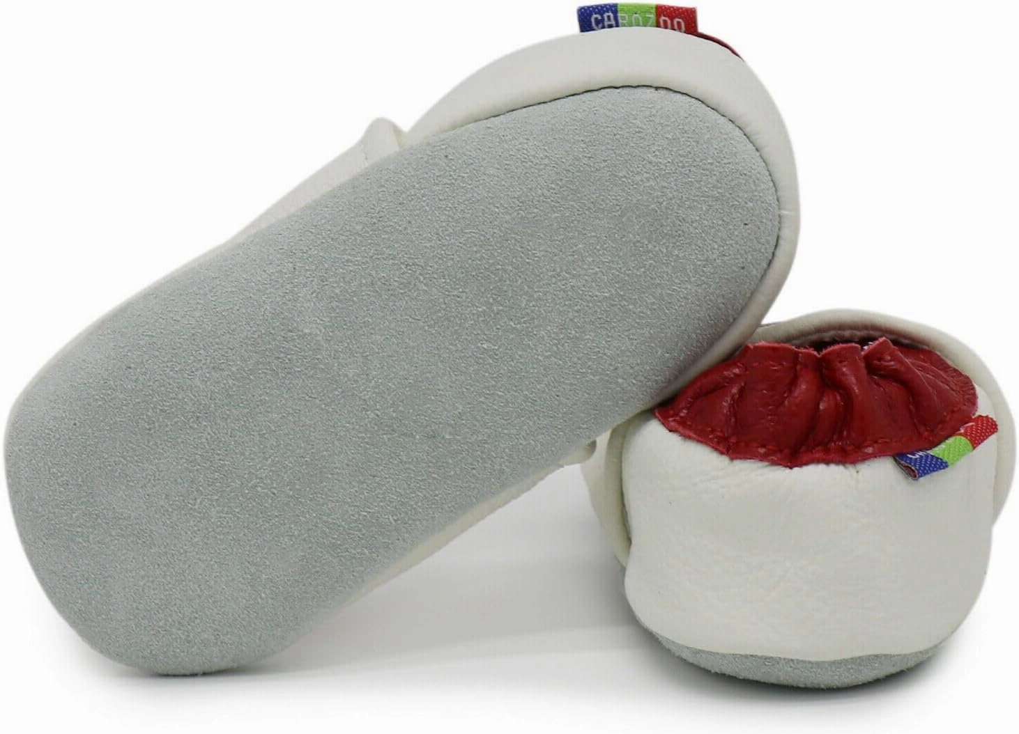 Carozoo Boys Girls Slippers Leather Soft Sole Indoor Shoes Socks Car Truck Dragon Shark Flowers 6-7 Years and 7-8 Years