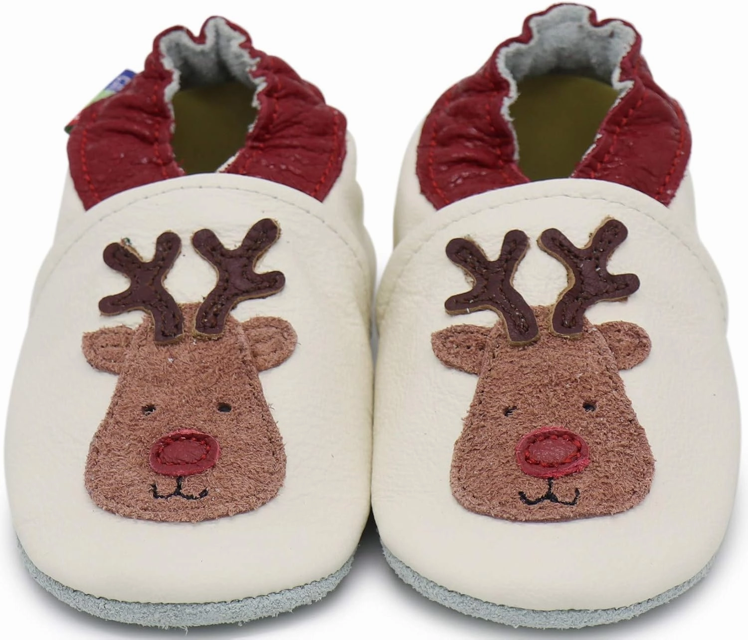 Carozoo Boys Girls Slippers Leather Soft Sole Indoor Shoes Socks Car Truck Dragon Shark Flowers 6-7 Years and 7-8 Years