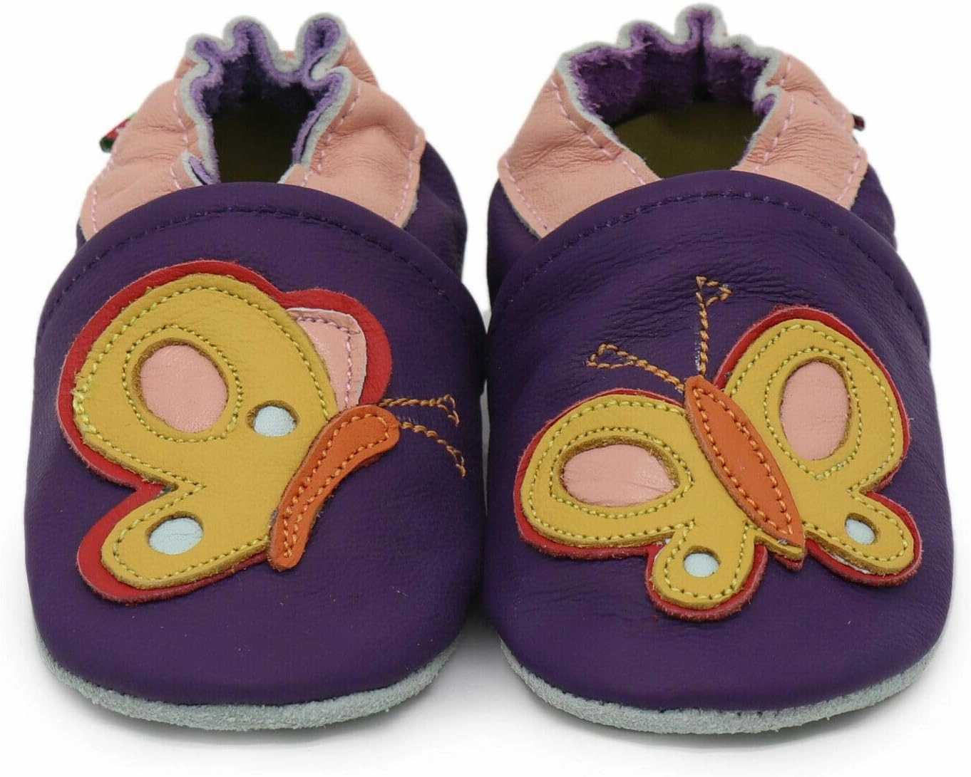 Carozoo Boys Girls Slippers Leather Soft Sole Indoor Shoes Socks Car Truck Dragon Shark Flowers 6-7 Years and 7-8 Years