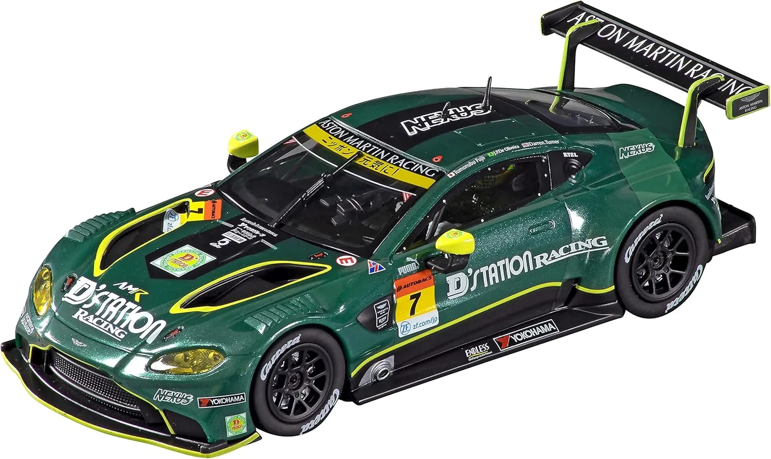 Carrera 27675 Aston Martin Vantage GT3 D-Station Racing No.7 1:32 Scale Analog Slot Car Racing Vehicle Evolution Slot Car Race Tracks