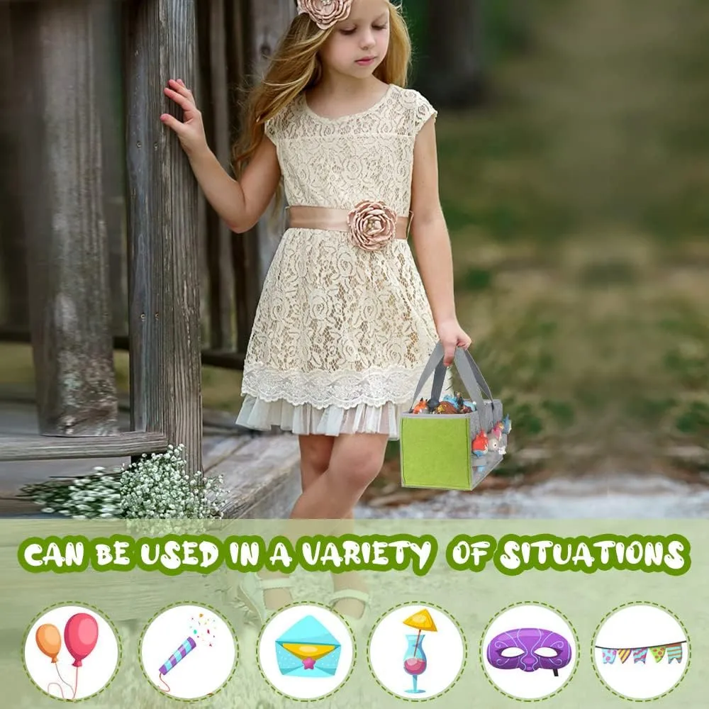 Carrying Case for Tonies Starter Set & Storage Bag for Tonies Figurine, Felt Cloth Musical Toy Folding Bag for Kids Toniebox Accessories Travel Carrying Bag with Handle for Toniebox Green