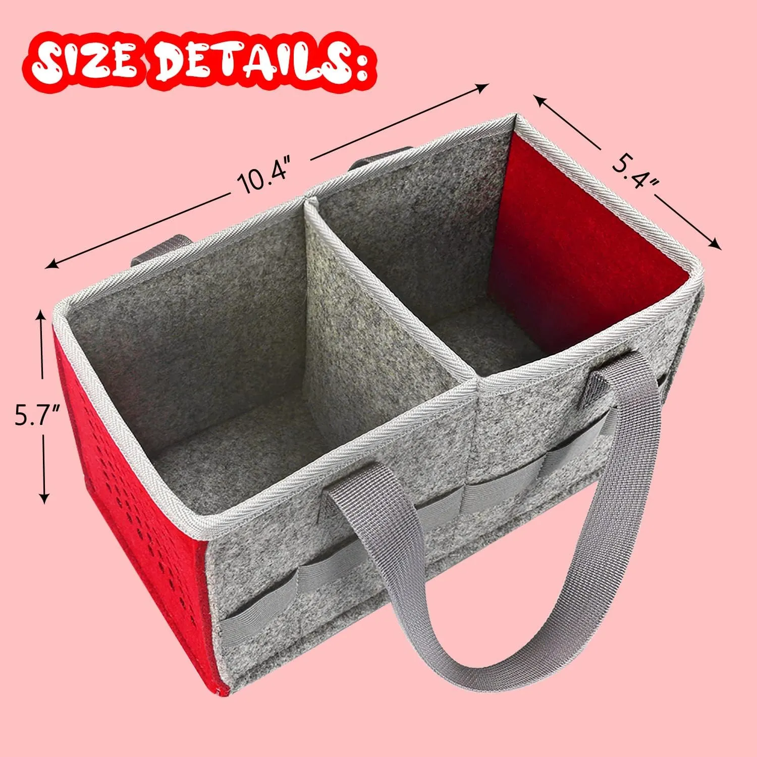 Carrying Case for Tonies Starter Set & Storage Bag for Tonies Figurine, Felt Cloth Musical Toy Folding Bag for Kids Toniebox Accessories Travel Carrying Bag with Handle for Toniebox Red