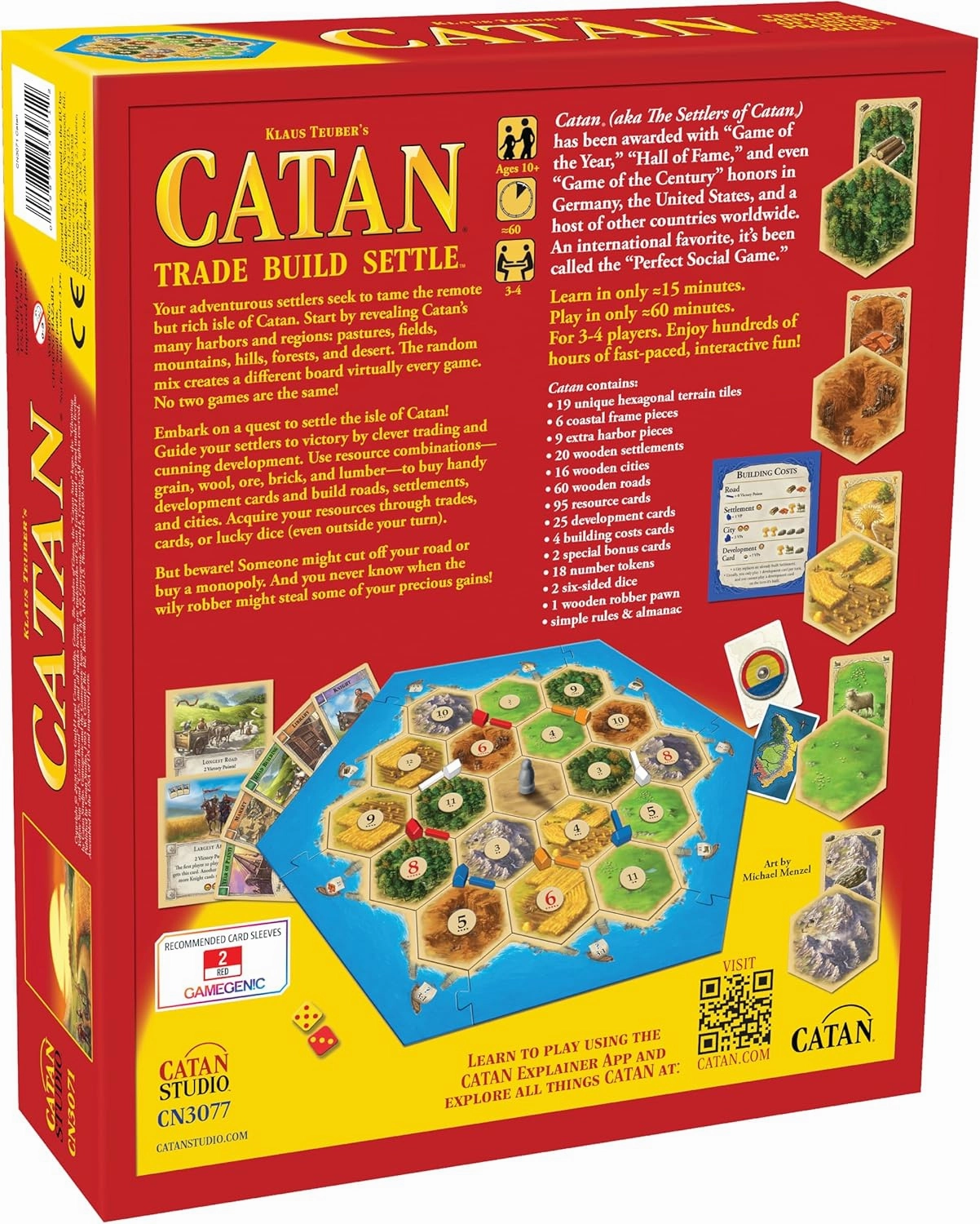 CATAN Board Game - Embark on a Journey of Discovery and Trade! Civilization Building Strategy Game, Family Game for Kids & Adults, Ages 10 , 3-4 Players, 60-90 Minute Playtime, Made by CATAN Studio