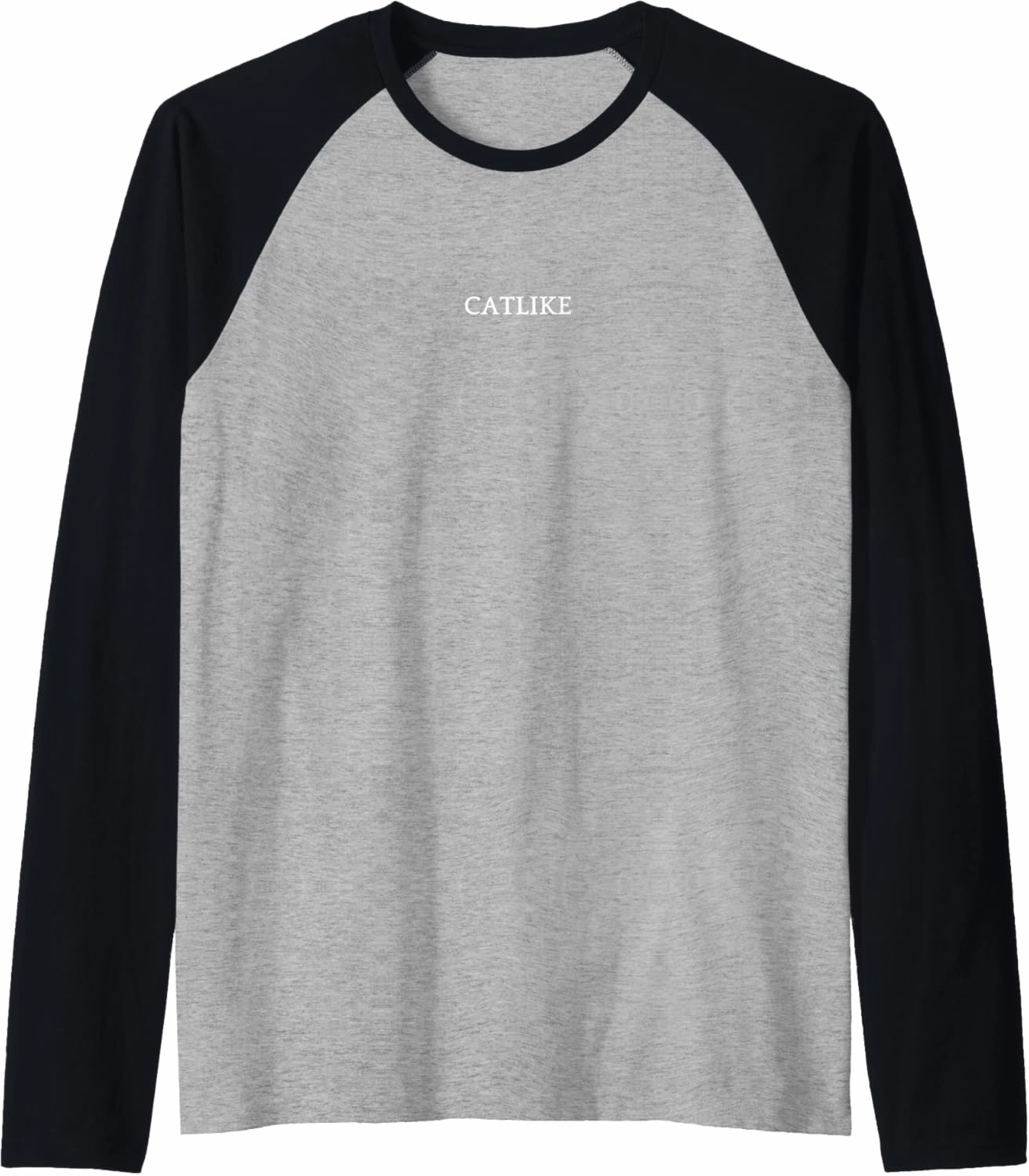 CATLIKE English Word Apparel Raglan Baseball Tee