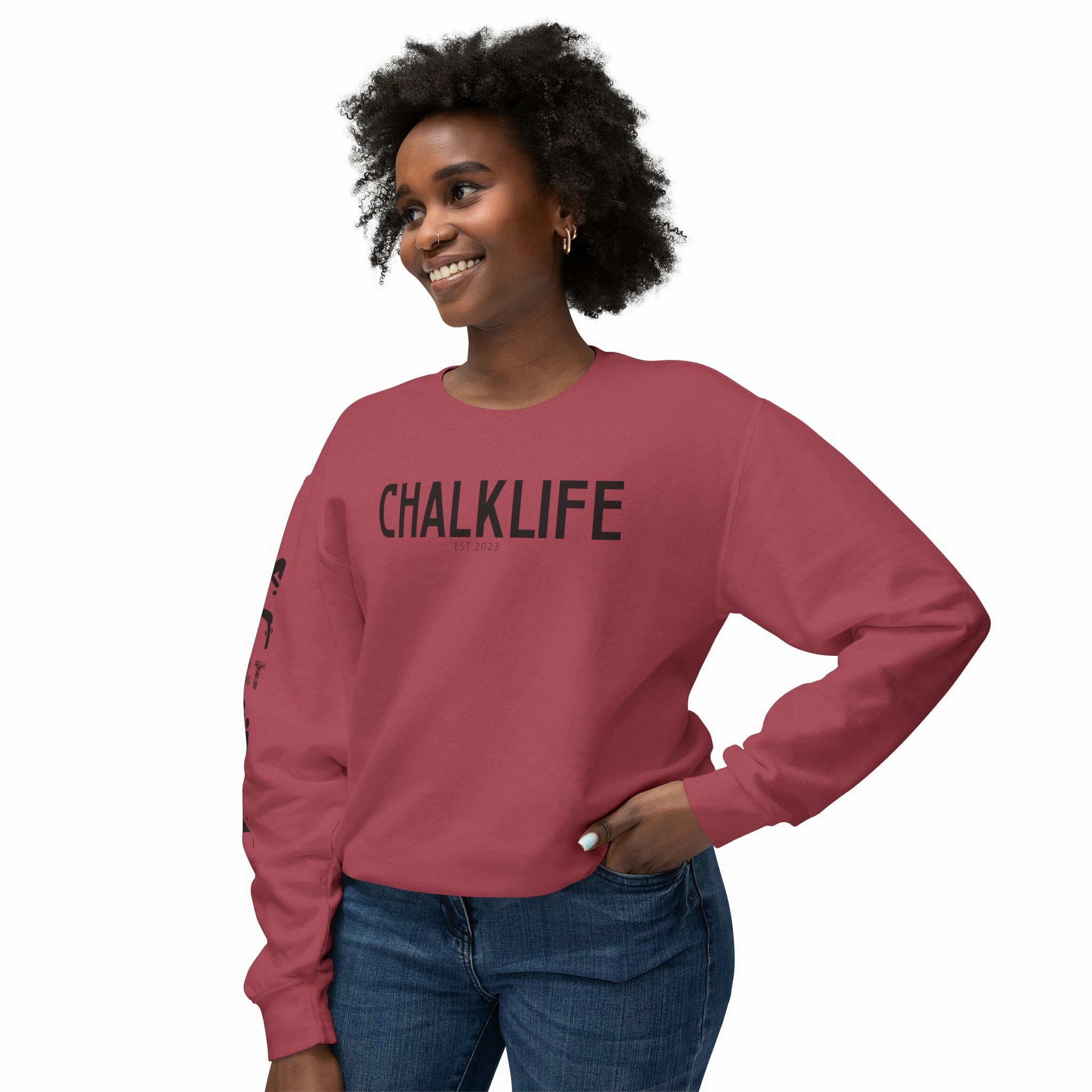 Chalklife - Trampoline & Tumbling Events Unisex Lightweight Crewneck Sweatshirt