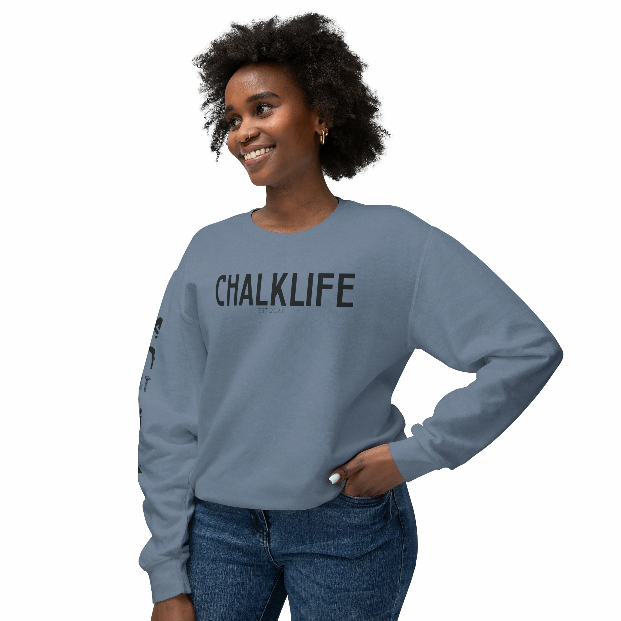 Chalklife - Trampoline & Tumbling Events Unisex Lightweight Crewneck Sweatshirt