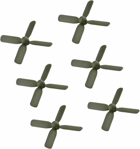 CHANCS RC Mini Propellers 4-Blades (50x50mm, 0.7mm Diameter) 4-Vane Multi-Rotor for Mini Micro Drones, RC Model Toy Airplane Kit 6PCS