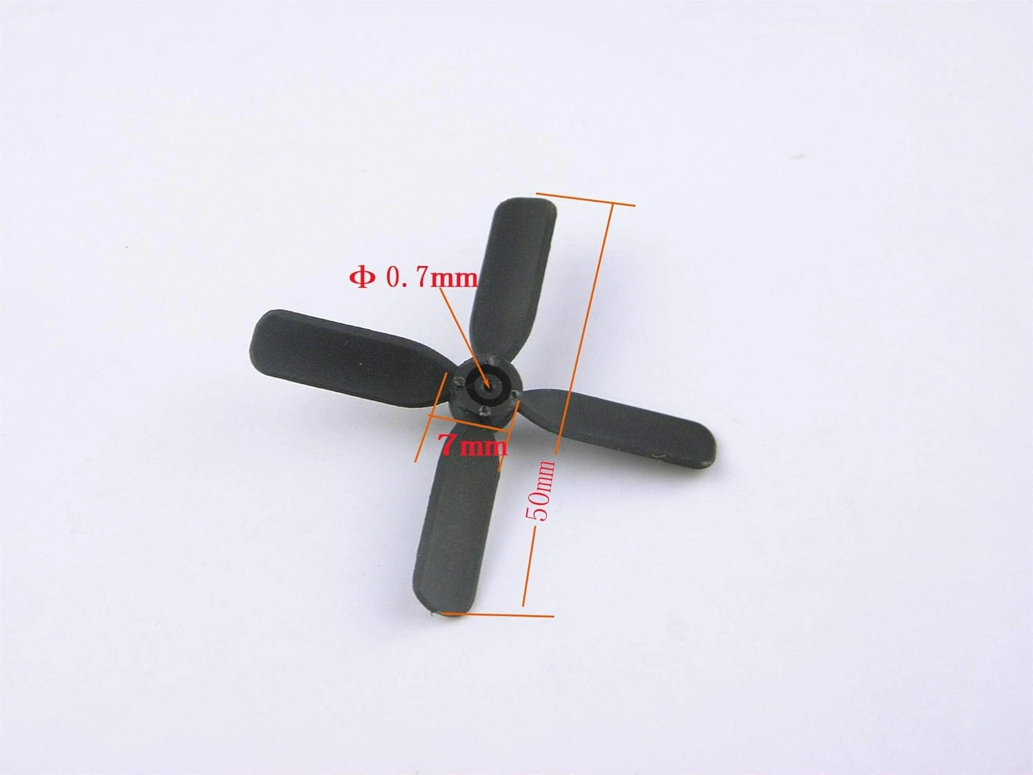 CHANCS RC Mini Propellers 4-Blades (50x50mm, 0.7mm Diameter) 4-Vane Multi-Rotor for Mini Micro Drones, RC Model Toy Airplane Kit 6PCS