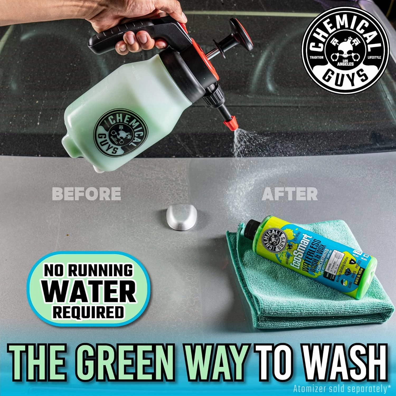 Chemical Guys WAC_707 EcoSmart Hyper Concentrated Waterless Car Wash and Wax, Safe for Cars, Trucks, SUVs, Motorcycles, RVs & More, 128 oz (1 Gallon)