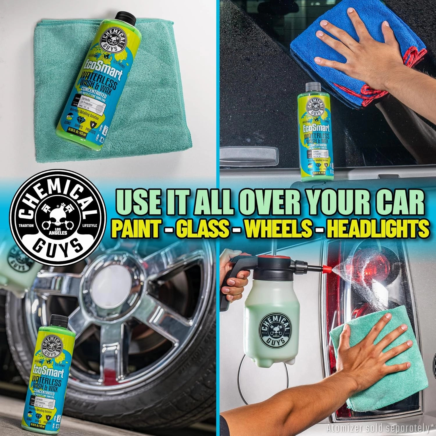 Chemical Guys WAC_707 EcoSmart Hyper Concentrated Waterless Car Wash and Wax, Safe for Cars, Trucks, SUVs, Motorcycles, RVs & More, 128 oz (1 Gallon)