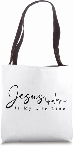 Christian Sayings Jesus Cross Chest Faith Cross Tote Bag