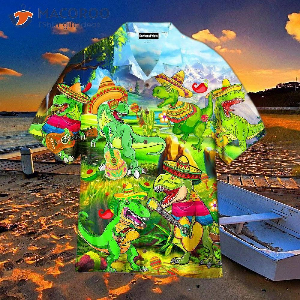 Cinco De Mayo T-rex Dinosaur Jurassic Park Hawaiian Shirts