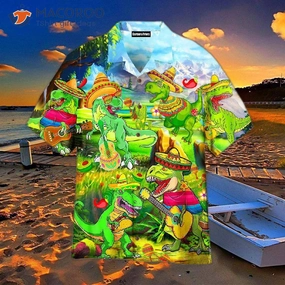 Cinco De Mayo T-rex Dinosaur Jurassic Park Hawaiian Shirts