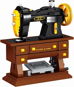 Classic Small Sewing Machine Building Blocks Model Set, 633 PCS Vintage Home Decor & Imaginative Toy Kit, Compatible with Major Brick Brands, Gift for Adults & Kids Ages 6  (Sewing Machine)