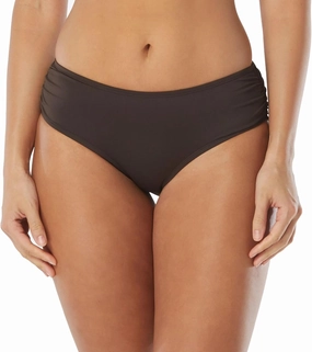 COCO REEF Side Shirred Bikini Swim Bottom — Classic Low Rise Ruched