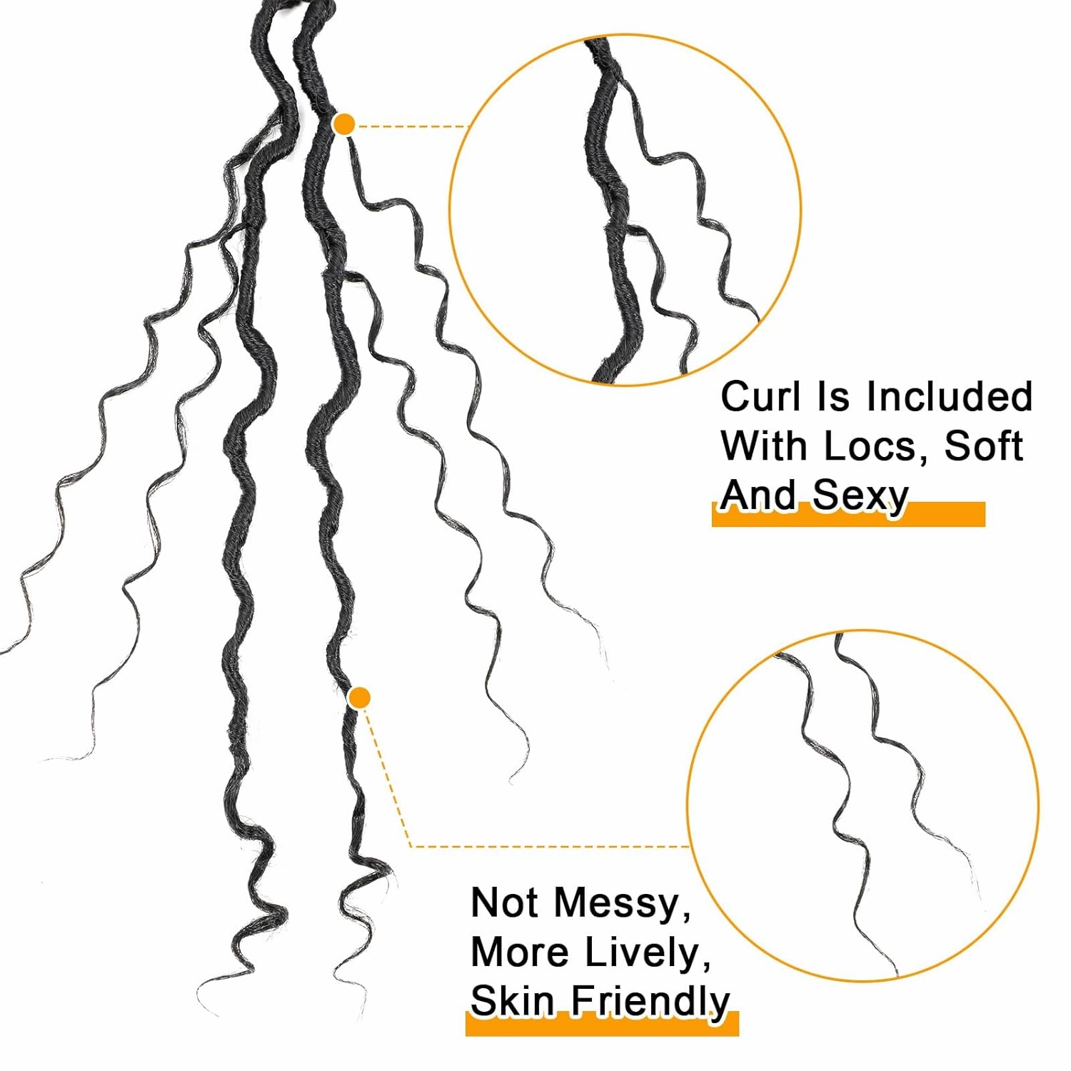 Col Bling Goddess Locs Crochet Hair 14 Inch, 8 Packs Faux Locs Crochet Hair Pre Looped for Women, Boho Crochet Locs with Curly Ends (14 Inch 1#)