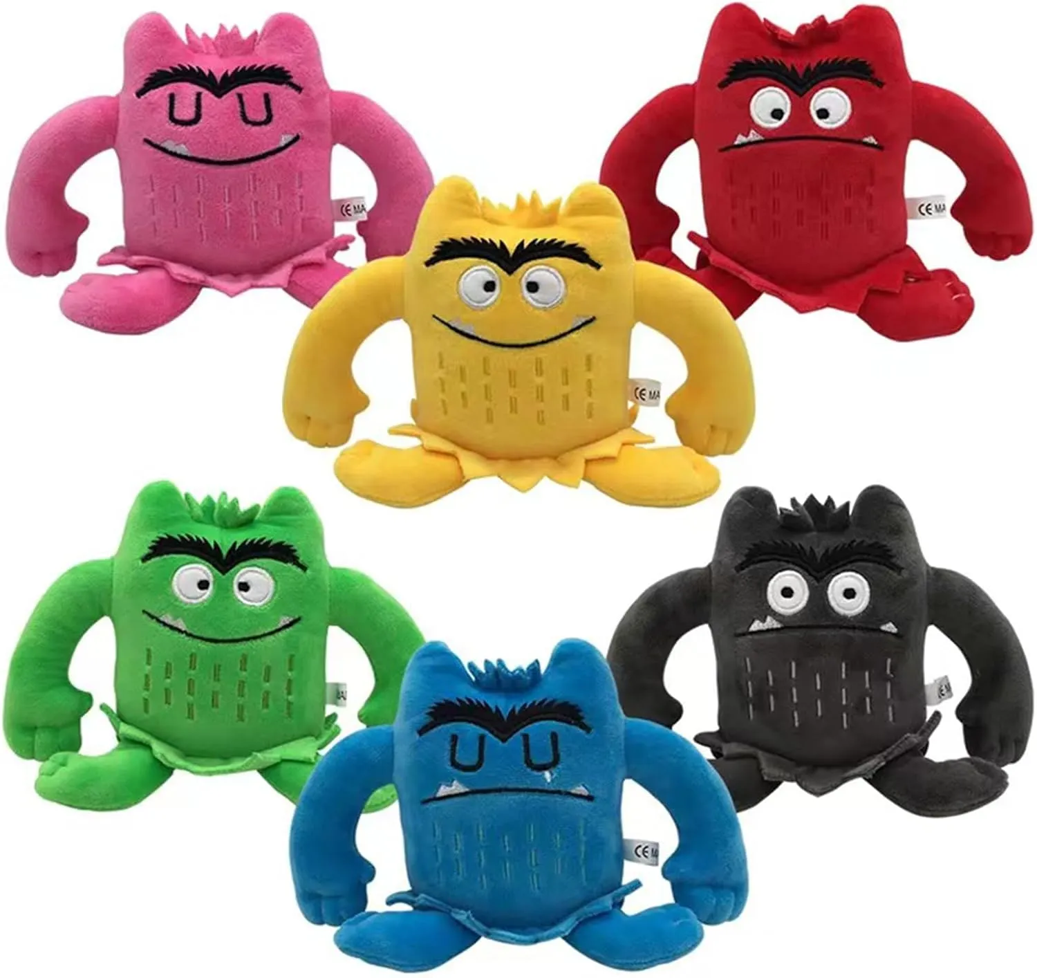 Color Monster Stuffed Animal Set, Monster Plush Toys Set, Emotion Dolls, My Emotional Little Monster Cartoon Doll