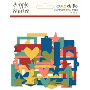 Color Vibe Chipboard Bits & Pieces  Bolds - Simple Stories