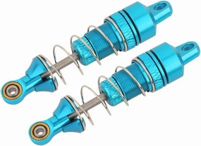Compatible with Losi for Mini-T 2WD 1/18 RC Car Upgrade Parts Accessories 2Pcs Metal Front Shock Absorber for Spring Dampers RC Shocks Damper(Blue)