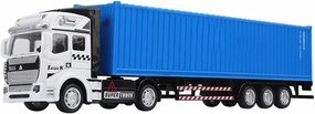 Container Truck Toy,1: 48 Alloy Container Truck Model Toy Children Car Toys Vehicle (Blue)