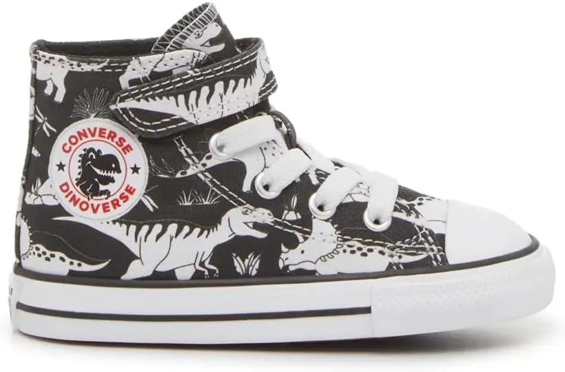 Converse Unisex-Child Chuck Taylor All Star Dino Party Easy on (Infant/Toddler) Sneaker