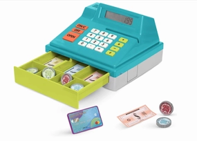Create similar Battat – Toy Cash Register For Kids, Toddlers – 48Pc Play Register With Toy Money, Credit Card – Blue Calculating Cash Register – Pretend Play Toy – 3 Years   – Blue Calculating Cash Register Battat (New, Open Box)