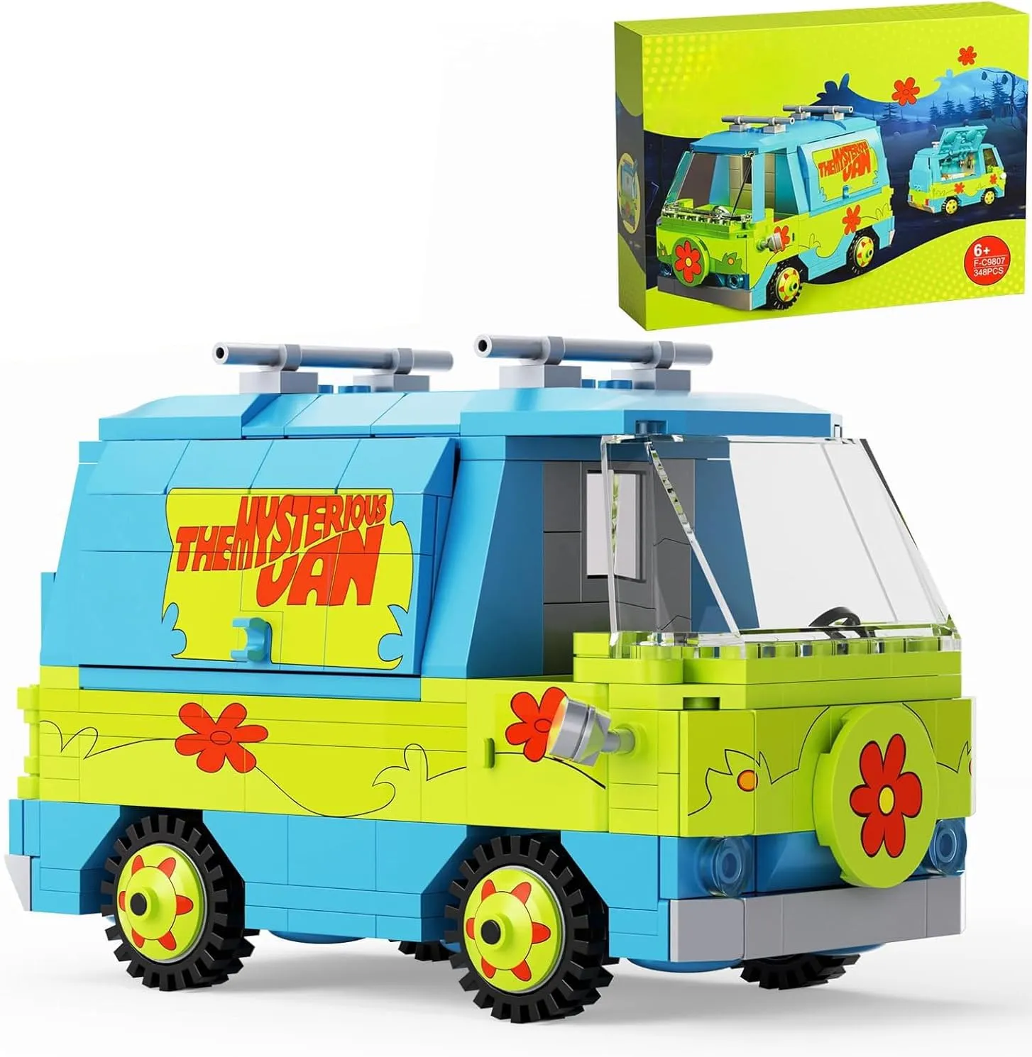 Creative Cartoon Car Building Blocks Sets, 3D Bus Model for Boys and Girls Building Block Car Toys Party Favor for Kids Age 6 7 8 9 10, 320 Pieces