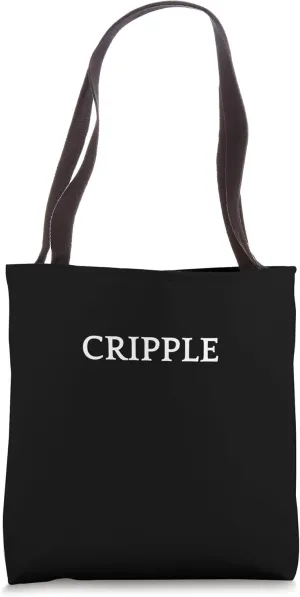 CRIPPLE English Word Apparel Tote Bag