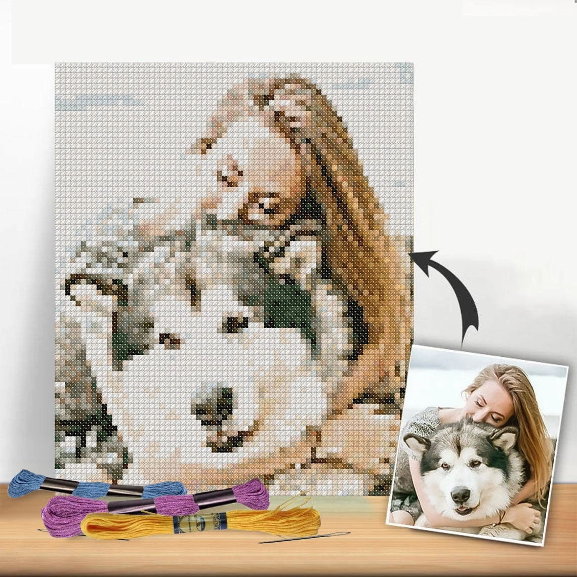 Cross Stitch | The Kiss