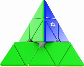 CuberShop GAN Pyraminx M Magnetic Speed Cube (Standard Core Positioning Frosted Ver.), GAN 2020 Liteweight Stickerless Pyramid Cube, with Innovative Core Positioning System