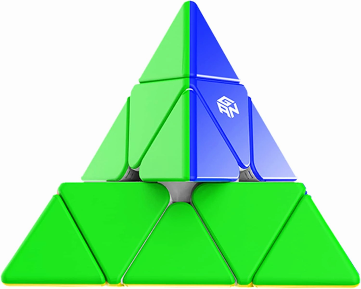CuberShop GAN Pyraminx M Magnetic Speed Cube (Standard Core Positioning Frosted Ver.), GAN 2020 Liteweight Stickerless Pyramid Cube, with Innovative Core Positioning System