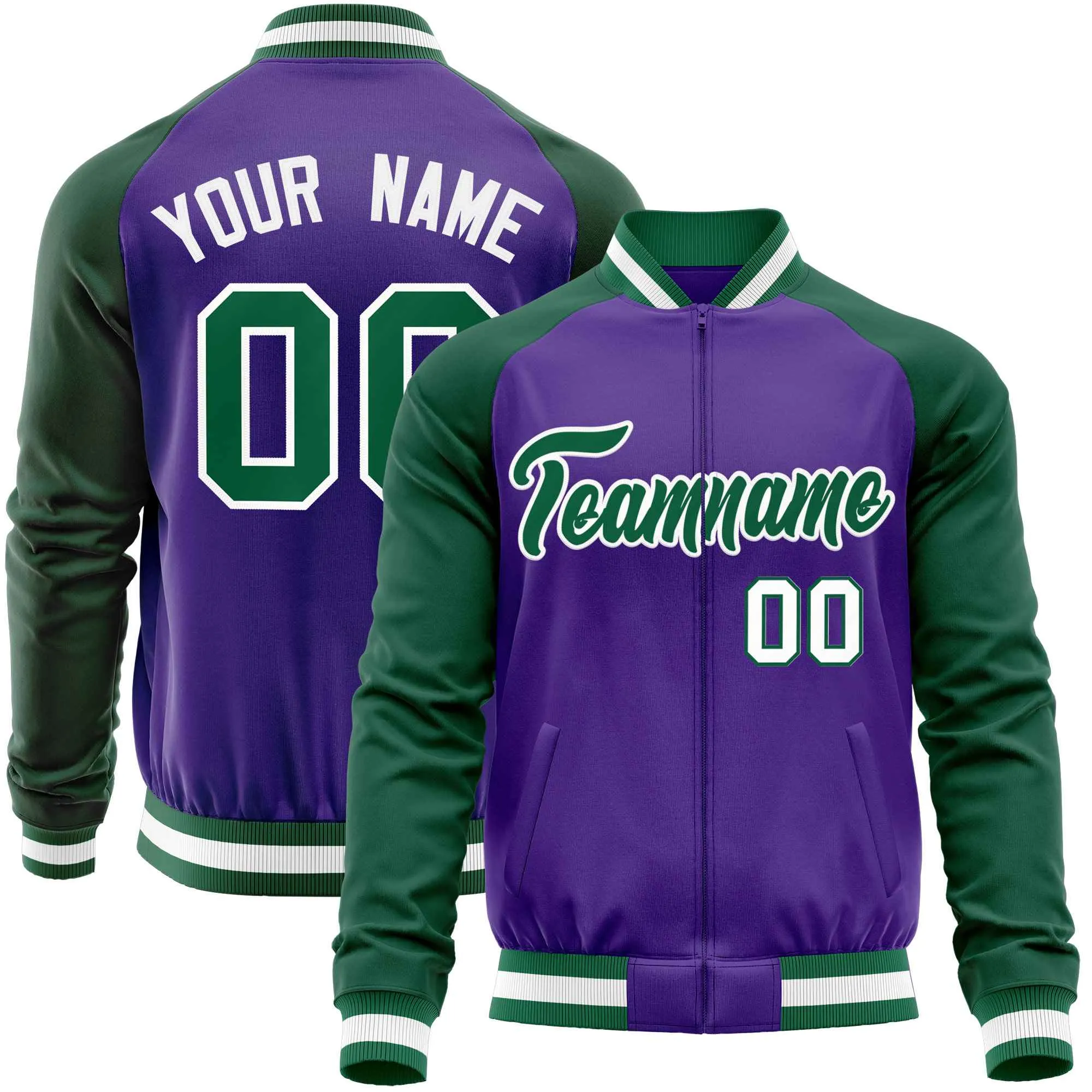 Custom Raglan Sleeves Casual Lightweight Varsity Jacket Personalized Stitched Letters & Number  Baseball Coat