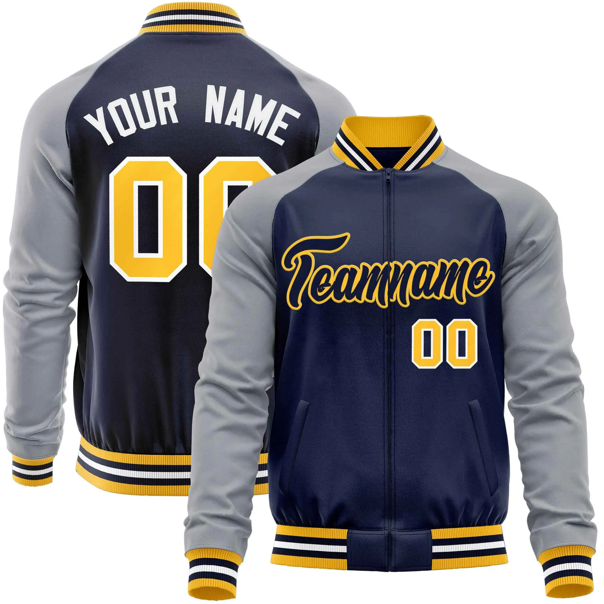 Custom Raglan Sleeves Casual Lightweight Varsity Jacket Personalized Stitched Letters & Number  Baseball Coat