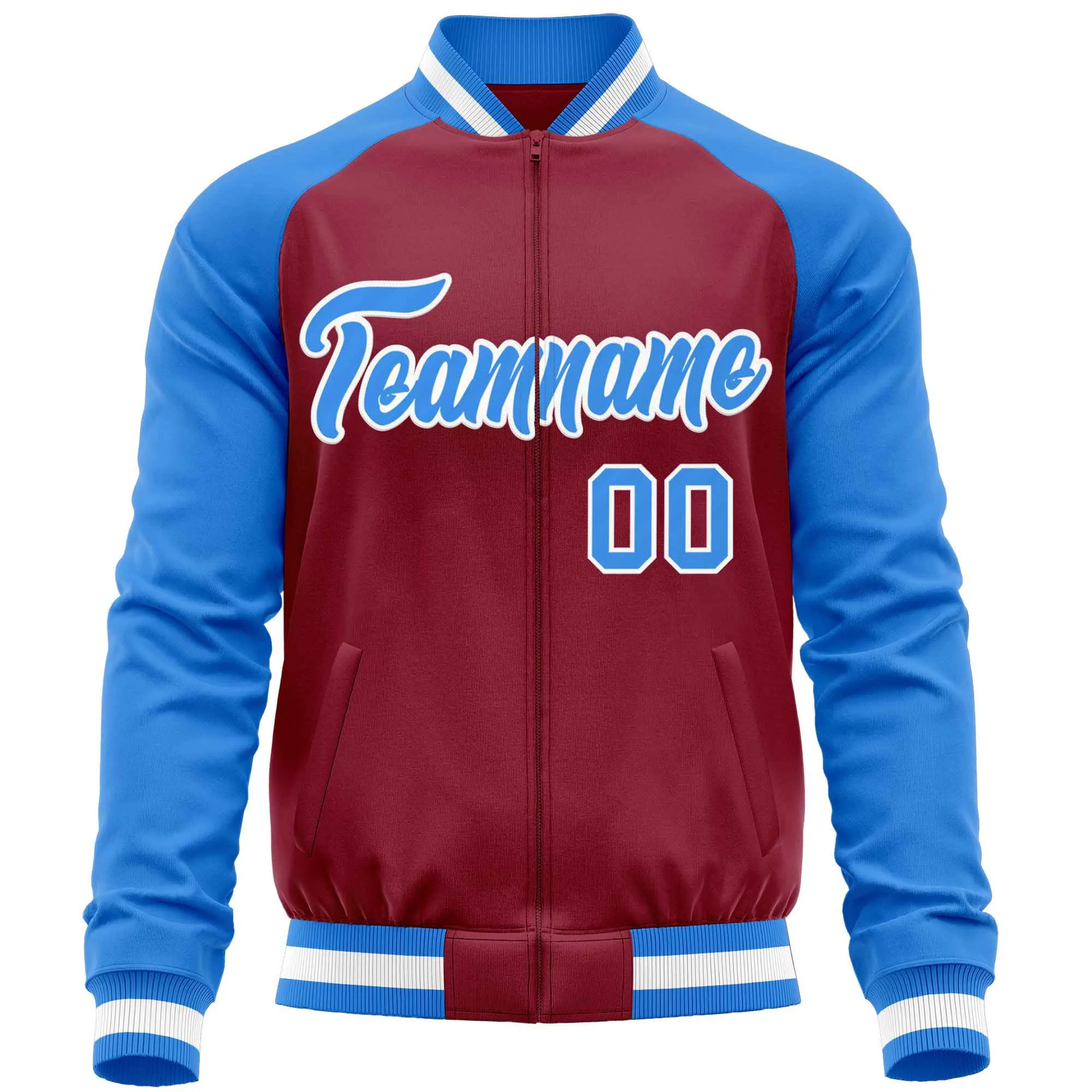 Custom Raglan Sleeves Casual Lightweight Varsity Jacket Personalized Stitched Letters & Number  Baseball Coat