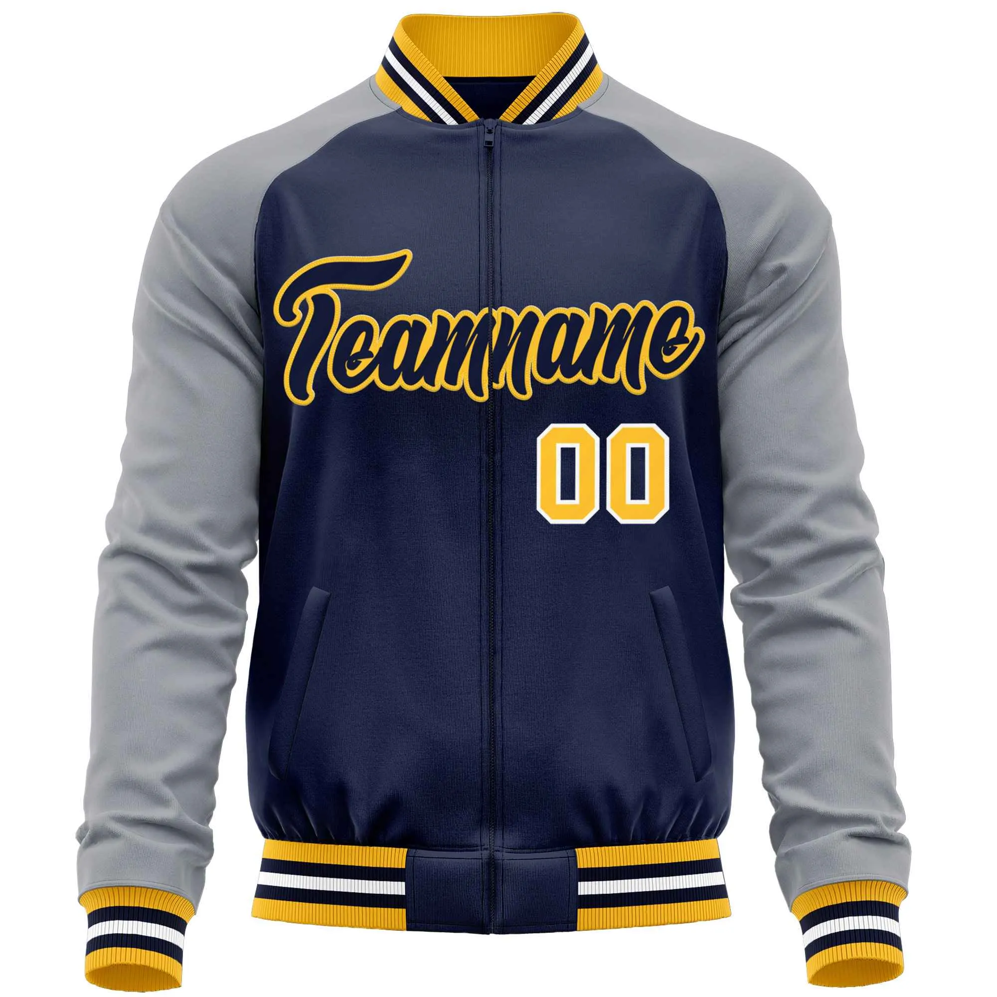Custom Raglan Sleeves Casual Lightweight Varsity Jacket Personalized Stitched Letters & Number  Baseball Coat