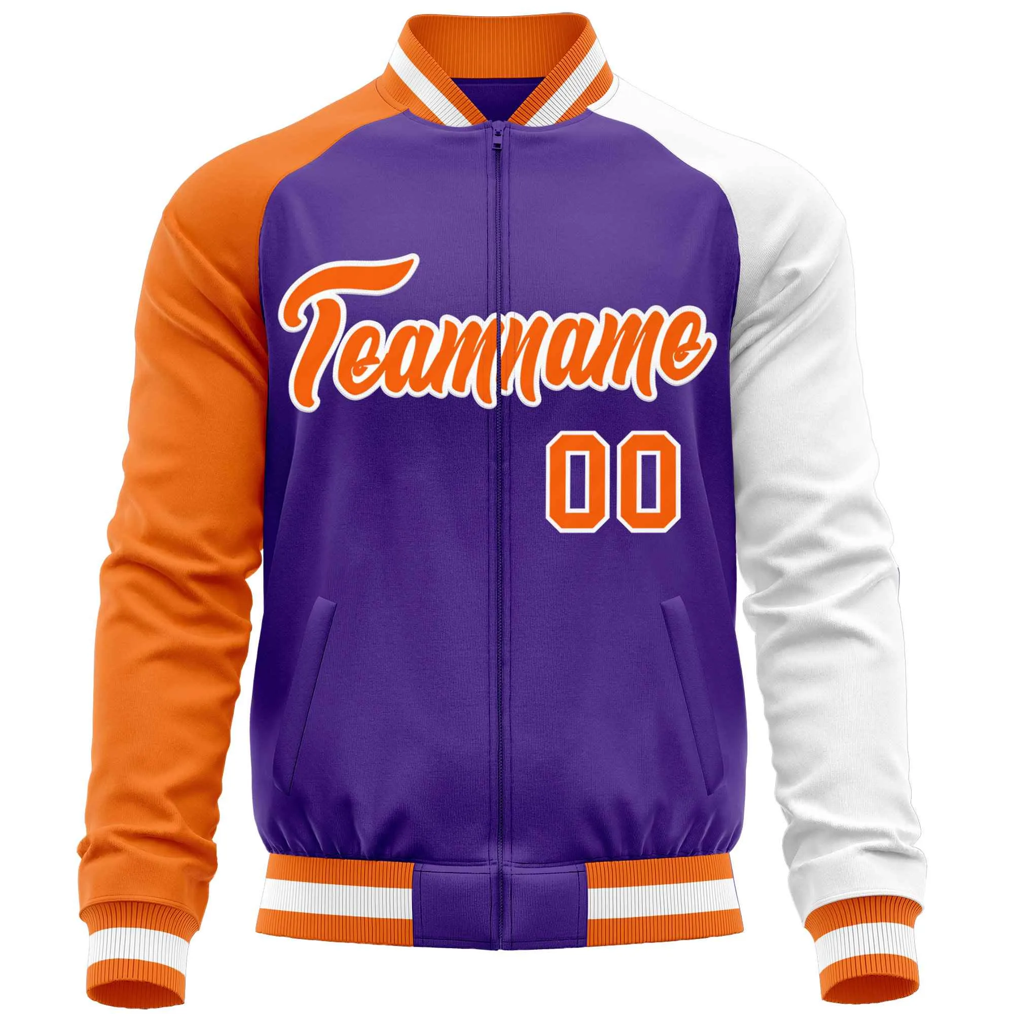 Custom Raglan Sleeves Casual Lightweight Varsity Jacket Personalized Stitched Letters & Number  Baseball Coat