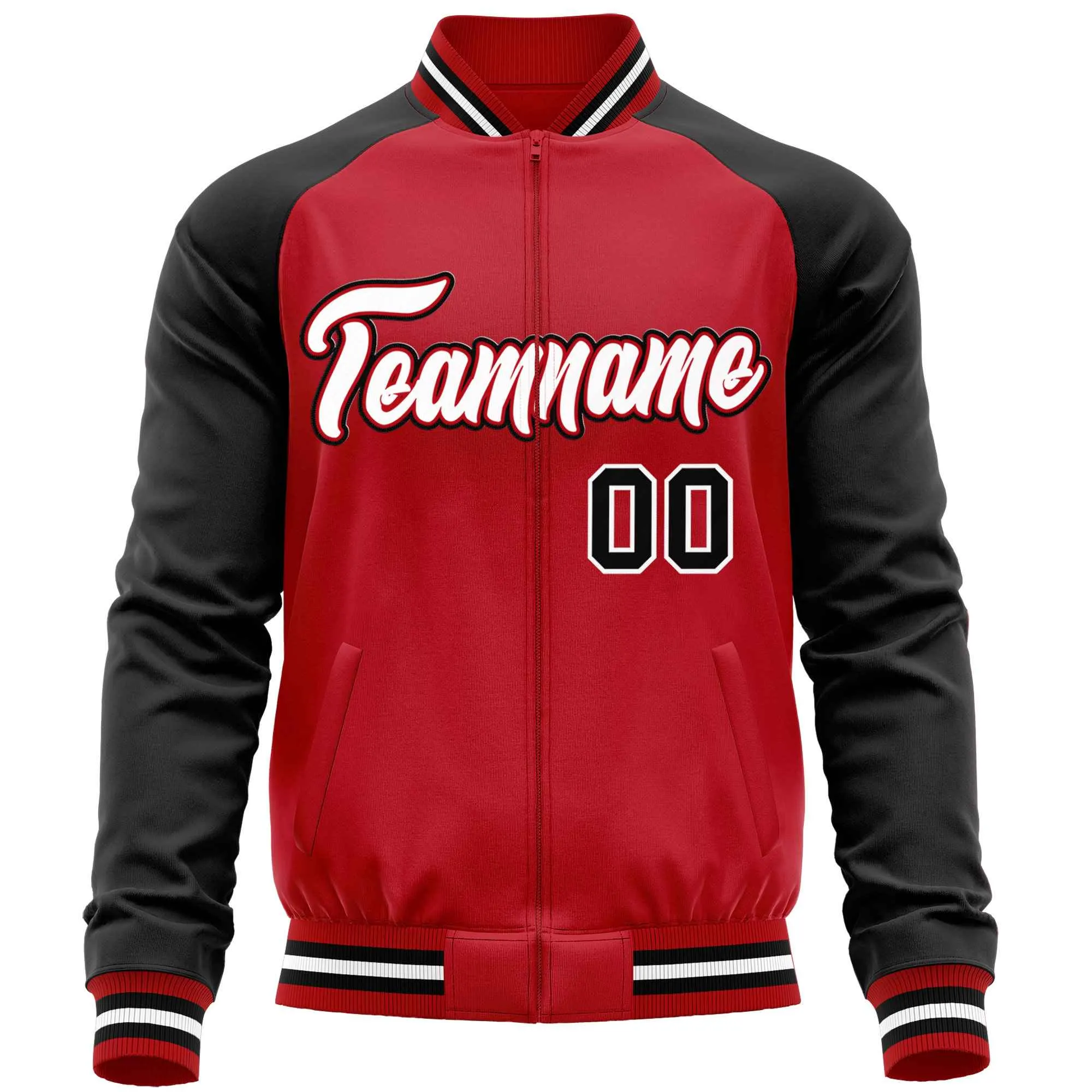 Custom Raglan Sleeves Casual Lightweight Varsity Jacket Personalized Stitched Letters & Number  Baseball Coat