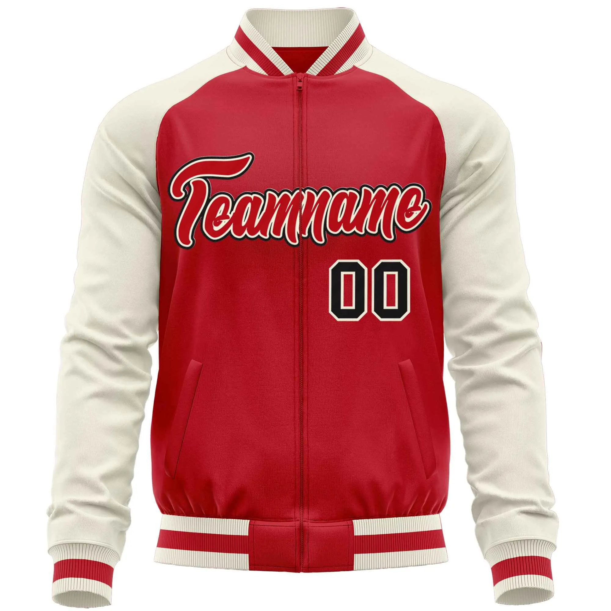 Custom Raglan Sleeves Casual Lightweight Varsity Jacket Personalized Stitched Letters & Number  Baseball Coat