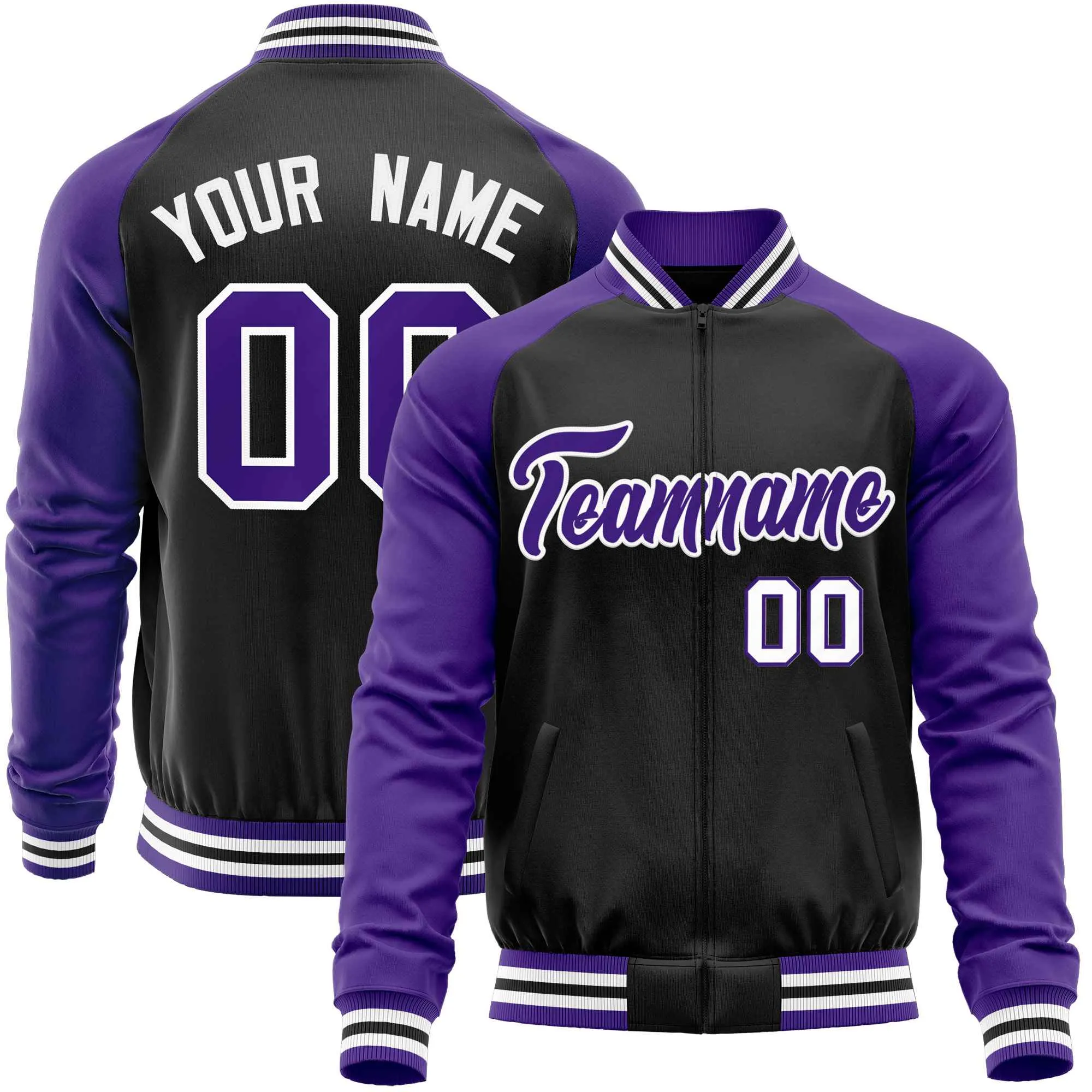Custom Raglan Sleeves Casual Lightweight Varsity Jacket Personalized Stitched Letters & Number  Baseball Coat