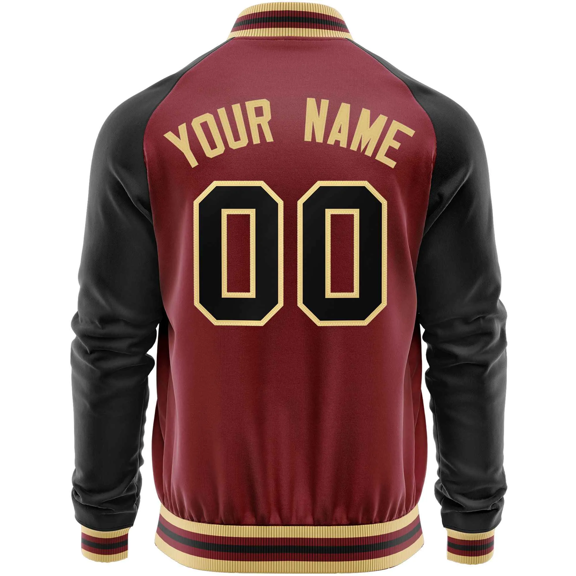 Custom Raglan Sleeves Casual Lightweight Varsity Jacket Personalized Stitched Letters & Number  Baseball Coat